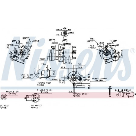 Kompressor, Aufladesystem VW LT 28-46 II (2DC, 2DF, 2DG, 2DL, 2DM), Tragrahmen, 04.1996 - 07.2006 Nissens 93027