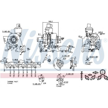 Kompressor, Aufladesystem VW GOLF V Variant (1K5), Touring, 01.2007 - 07.2009 Nissens 93079