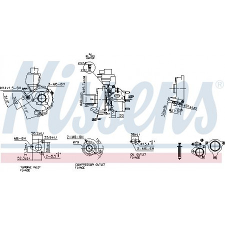 Compresor, sistema de sobrealimentación Nissens 93146