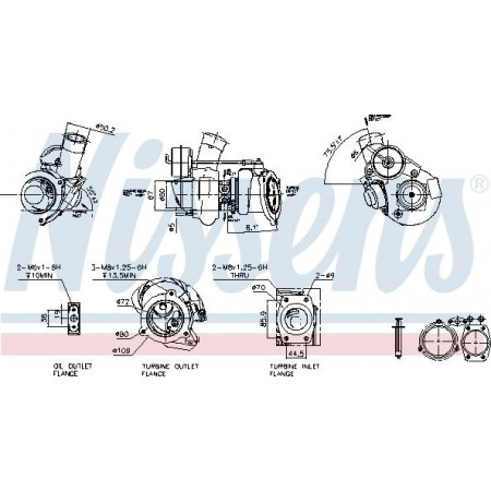 Turbocharger New with gasket set fits. VOLVO S60 I S80 I V70 II XC70 I XC90 I 2.5 07.01-09.14 VOLVO S80 I (184), Sedan, 05.1998 - 02.2008 Nissens 93147
