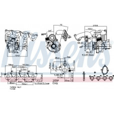 Turbocompresseur neuf avec jeu de joints. AUDI A1 SEAT ALHAMBRA IBIZA IV IBIZA IV SC IBIZA IV ST SKODA FABIA II VW B VW GOLF VI Variant (AJ5), Tourisme, 07.2009 - 07.2014 Nissens 93130
