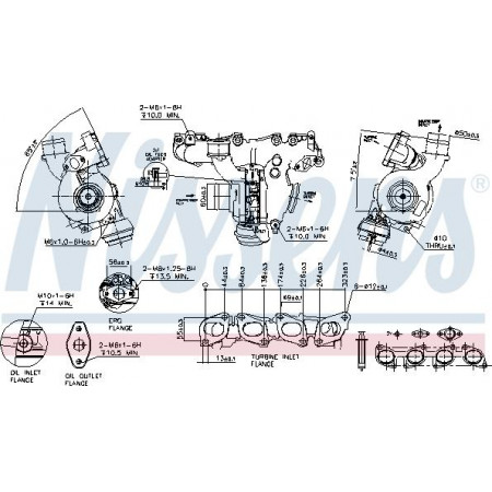 Turbocompresseur neuf avec jeu de joints. CADILLAC BLS FIAT CROMA OPEL ASTRA H ASTRA H GTC ASTRA H-KOMBI SIGNUM VECT VAUXHALL ASTRA Mk V (H) Sport Hatch (A04), Hayon, 02.2005 - 11.2010 Nissens 93131