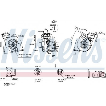 Turbocharger New with gasket set VW CALIFORNIA T4 CAMPER TRANSPORTER T4 2.5D 05.98-04.03 VW TRANSPORTER IV (70A, 70H, 7DA, 7DH), Van, 07.1990 - 04.2003 Nissens 93175