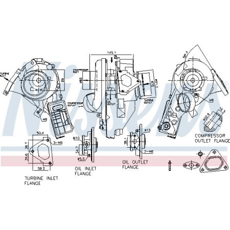 Kompressor, Aufladesystem Nissens 93343