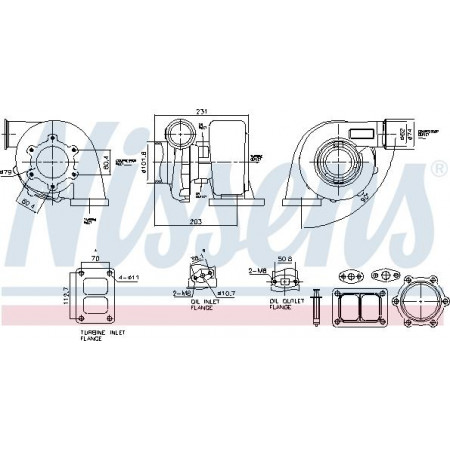 Turbocompressore Turbocompressore con kit di montaggio MAN F2000 F90 F90 UNTERFLUR HOCL LIONS COACH LIONS STAR R NEOPLAN STARLINER Nissens 93304