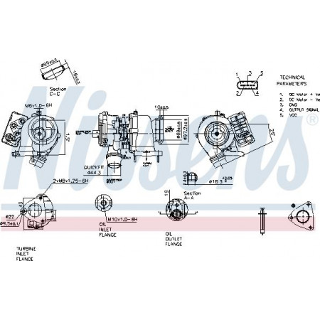 Compresseur, système de suralimentation Nissens 93308
