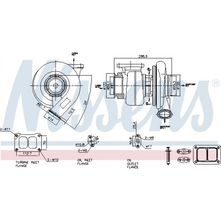 Turbocompresseur Turbocompresseur avec kit de montage VOLVO FH FM FMX D13A400-D13H440 09.05- Nissens 93303