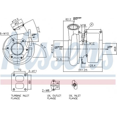 Turbolader Turbolader mit Einbausatz MAN TGA TGS I D2066LF03-D2066LF39 09.02- Nissens 93302