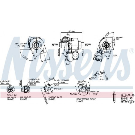 Turbolader Neu mit Dichtungssatz CITROEN C4 C4 I PEUGEOT 206 207 307 308 I 1.6D 11.03- PEUGEOT 207 (WA_, WC_), Schrägheck Van, 04.2006 - Nissens 93257