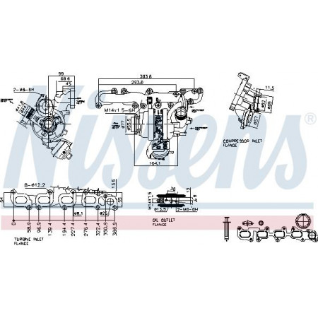 Kompressor, Aufladesystem Nissens 93266