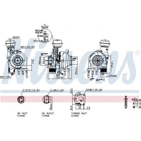 Turbocompresor Nuevo con juego de juntas SUZUKI GRAND VITARA II 1.9D 10.05-02.15 SUZUKI GRAND VITARA II (JT, TE, TD), Crossover, 04.2005 - Nissens 93201