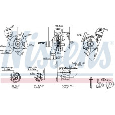Turbocharger New with gasket set HYUNDAI ACCENT III GETZ I30 KIA CEED CERATO I PRO CEED RIO II 1.5D-1.6D 03 KIA RIO II (JB), Sedan, 03.2005 - Nissens 93203