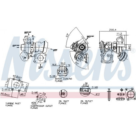 Turbocharger New fits. DS DS 3 DS 4 CITROEN BERLINGO MULTISPACE C3 AIRCROSS II C3 II C3 III C3 PICASSO C4 CACTUS C4 G PEUGEOT 308 SW II (LC_, LJ_, LR_, LX_, L4_), Tourism, 03.2014 - Nissens 93283