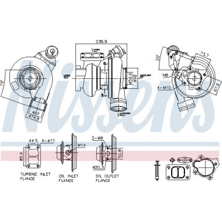 Turbocharger Turbocharger with fitting kit fits. IVECO EUROTECH MH EUROTRAKKER STRALIS I TRAKKER I F2BE0681A-F2BE3681A 09.98- Nissens 93757