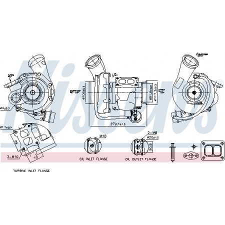 Turbocompresseur Turbocompresseur avec kit de montage SCANIA Nissens 93762