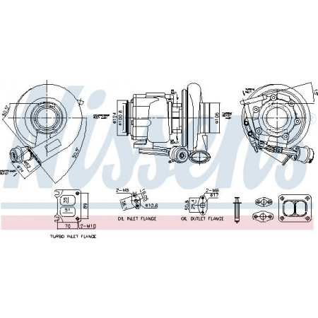 Turbocompresseur Turbocompresseur avec kit de montage adapté. RVI VOLVO FH FM T DTi13 MD13 EURO 6 convient. VOLVO FH FH II FH III FM II FM III Nissens 93717