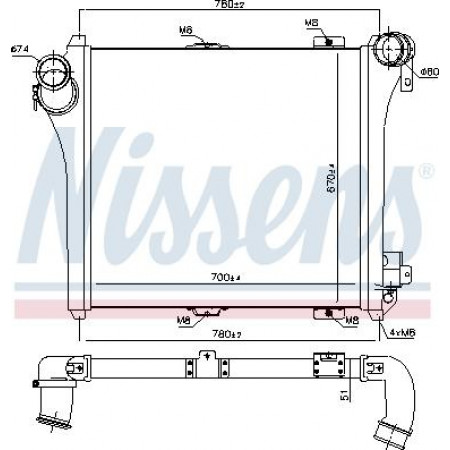 Ladeluftkühler. EURO 6 Ladeluftkühlerkompressor passt. RVI C K PREMIUM 2 T VOLVO FE FE II D7E240-DXi7 10.05- RENAULT TRUCKS T, 01.2013 - Nissens 97075