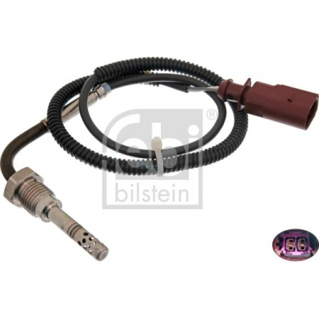 Sensor. exhaust gas temperature Exhaust temperature sensor before DPF VW MULTIVAN V TRANSPORTER V 1.9D 01. VW TRANSPORTER V (7HA, 7HH, 7EA, 7EH), Van, 04.2003 - Febi Bilstein 49284