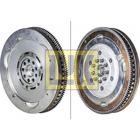 Volante manual de dupla massa com kit de parafusos de rolamento guia sem placa de ajuste de fricção BMW 5 E6 BMW 6 - II (E63), Compartimento, 09.2003 - 12.2010 LUK 415 0385 10