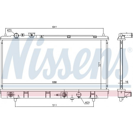 Radiator. engine cooling Automatic engine radiator fits. MAZDA 323 F VI 323 S VI 1.6-1.9-2.0 -05.04 MAZDA 323 F VI (BJ), Hatchback, 09.1998 - 05.2004 Nissens 69463