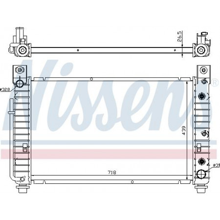 Radiator. motorkoeling Motorradiator past. CHEVROLET TAHOE 5.3 CHEVROLET TAHOE (B2W), Crossover, 09.1999 - 12.2006 Nissens 69092