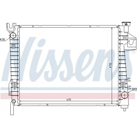 Termosifone. raffreddamento del motore Il radiatore del motore si adatta. DODGE RAM 2500 5.9D DODGE RAM 2500 (D1, DC, DH, DM, DR), Ridica, 09.2001 - 12.2009 Nissens 69018