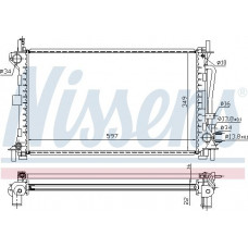 Koelmodule A-C condensor aluminium FORD FOCUS I 1.6 10.98-11.04 FORD FOCUS (DFW), Sedan, 02.1999 - 11.2009 Nissens 69244