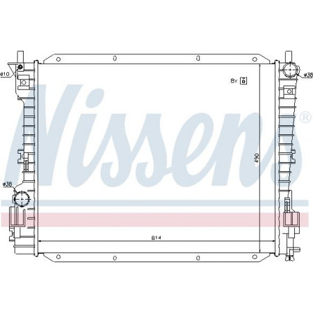 Kühler. Motorkühlung Motorkühler passt. FORD USA MUSTANG 4.0-4.6 FORD USA MUSTANG (MUSTANG), Abteil, 12.2004 - Nissens 69222