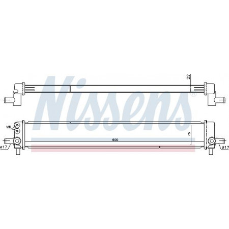 Radiador. bateria de acionamento Radiador do motor Inversor de tensão LEXUS CT 1.8H LEXUS CT (ZWA10_), Hatchback, 12.2010 - Nissens 646945