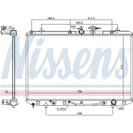 Termosifone. raffreddamento del motore Il radiatore del motore si adatta. TOYOTA HIGHLANDER HIGHLANDER - KLUGER 3.5 -08.14 TOYOTA KLUGER VI (_U4_), Crossover, 05.2007 - 08.2014 Nissens 646927