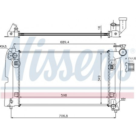 Radiator. engine cooling Engine radiator Manual with the first suitable elements fits. TOYOTA AVENSIS COROLLA COROLLA VERSO 1 TOYOTA COROLLA Verso II (ZER_, ZZE12_, R1_), Van, 03.2004 - 04.2009 Nissens 64646A