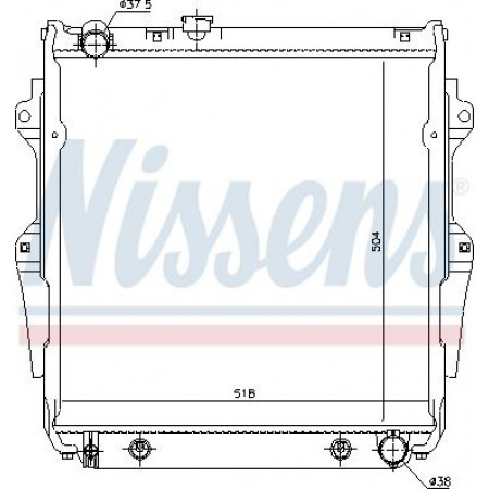 Radiator. motorkoeling Motorradiator past. TOYOTA LAND CRUISER 3.0D TOYOTA LAND CRUISER IV (_J7_), Crossover, 03.1984 - Nissens 646862