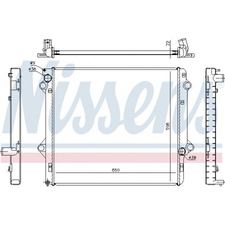 Radiador. Refrigeración del motor Se adapta al radiador del motor Automático-Manual. TOYOTA LAND CRUISER PRADO 3.0D TOYOTA LAND CRUISER PRADO III (_J12_), Crossover, 09.2002 - 12.2010 Nissens 646803