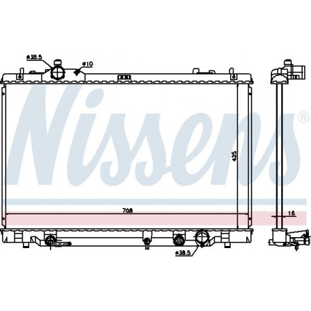 Radiator. racire motor Radiator motor se potriveste. LEXUS LS 4.6-5.0H LEXUS LS (_F4_), Sedan, 04.2006 - Nissens 646819