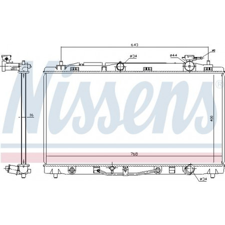 Radiator. motorkoeling Motorradiator past. LEXUS ES TOYOTA CAMRY VENZA 3.5 TOYOTA CAMRY VI (_V4_), Sedan, 01.2006 - 12.2014 Nissens 646812