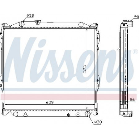 Radiator. engine cooling Engine radiator Manual with the first suitable elements fits. TOYOTA LAND CRUISER 90 3.0D-3.4 TOYOTA LAND CRUISER PRADO II (_J9_), Crossover, 04.1995 - Nissens 64636A