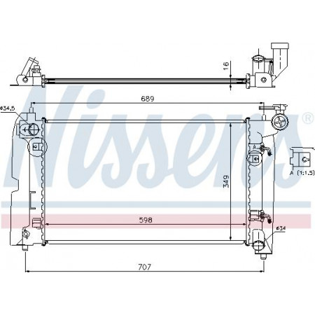 Radiador. Refrigeración del motor Se adapta al radiador del motor automático. TOYOTA COROLLA COROLLA VERSO 1.4-1.6-1.8 TOYOTA COROLLA IX (_E12_), Sedán, 08.2000 - 03.2008 Nissens 646321