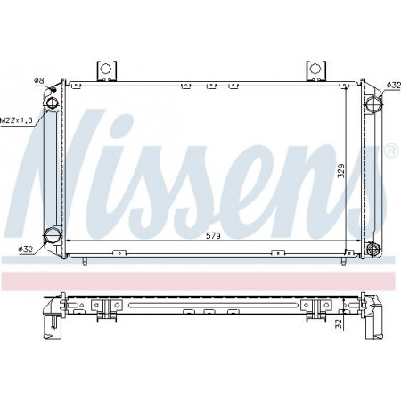 Radiator. motorkoeling Motorradiator past. SAAB 900 I 2.0-2.1 SAAB 900 I (AC4, AM4), Sedan, 01.1979 - 12.1993 Nissens 64059A