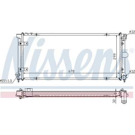 Radiator. motorkoeling Motorradiator Handmatig past. SEAT TOLEDO I 1.6-2.0 SEAT TOLEDO I (1L), Hatchback, 01.1991 - 10.1999 Nissens 640041