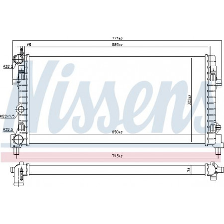 Radiator. engine cooling Engine radiator Manual fits. AUDI A1 SEAT IBIZA IV IBIZA IV SC IBIZA IV ST IBIZA IV-HATCHBACK TOL SKODA FABIA III (NJ3), Hatchback, 08.2014 - Nissens 640012