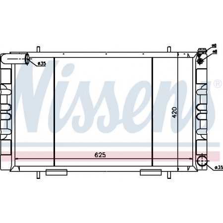 Radiator. engine cooling Engine radiator fits. LAND ROVER 110-127 90 I DEFENDER 3.5 LAND ROVER 110/127 (LDH), Crossover, 09.1983 - 12.1990 Nissens 64018