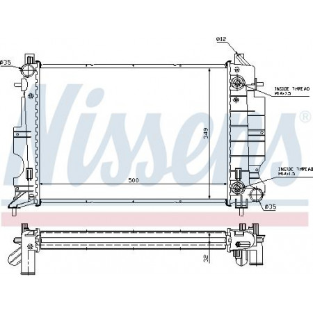 Termosifone. raffreddamento del motore Il radiatore del motore si adatta. SAAB 900 II 9-3 2.0-2.3 SAAB 900 II (900 / D G511), Hatchback, 07.1993 - 04.1999 Nissens 64036A