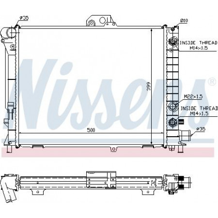 Radiador. resfriamento do motor O radiador do motor se encaixa. SAAB 9000 2.0-2.3-3.0 SAAB 9000 (9000 / YS3C), Hatchback, 09.1984 - 12.1998 Nissens 64033A