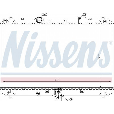Termosifone. raffreddamento motore Radiatore motore Adattamento manuale. FIAT SEDICI SUZUKI SX4 1.6D-1.9D FIAT SEDICI (FY_), Crossover, 06.2006 - 10.2014 Nissens 64198
