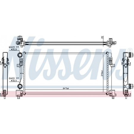 Termosifone. raffreddamento del motore Si adatta al radiatore del motore automatico-manuale. AUDI A3 Q2 SEAT ATECA LEON LEON SC LEON ST SKODA OCTAVIA III SEAT LEON (5F1), Hatchback Van, 09.2012 - Nissens 64106