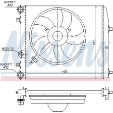 Radiator. motorkoeling Motorradiator Handmatig met plezier waarbij de eerste bijpassende elementen passen. SEAT CORDOBA IBIZA III I SKODA FABIA I (6Y3), Sedan, 10.1999 - 12.2007 Nissens 64103