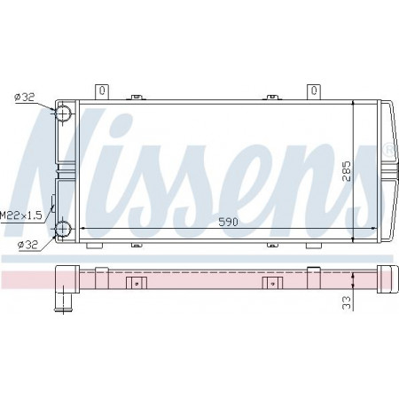 Radiador. resfriamento do motor Radiador do motor Ajustes manuais. SKODA FELICIA I FELICIA II VW CADDY II 1.6 SKODA FELICIA II (6U5), Touring, 01.1998 - 06.2001 Nissens 64102
