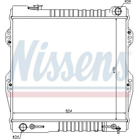 Radiator. motorkoeling Motorradiator past. TOYOTA 4 RUNNER II 3.0 TOYOTA 4 RUNNER II (_N1_), Crossover, 08.1987 - 12.1996 Nissens 64847