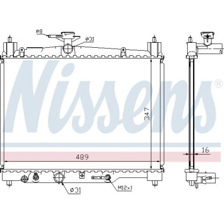Radiator. motorkoeling Motorradiator past. TOYOTA YARIS 1.0-1.3 TOYOTA YARIS I (_P1_), Hatchback, 01.1999 - 12.2005 Nissens 64801