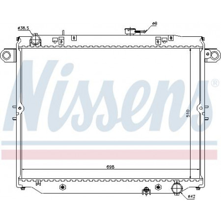 Radiator. motorkoeling Motorradiator past. LEXUS LX TOYOTA LAND CRUISER 100 4.7 TOYOTA LAND CRUISER VI (_J1_), Crossover, 01.1998 - 07.2008 Nissens 64882